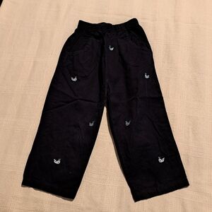 Luigi boys size 3T navy blue pants with embroidered light blue whales. EUC